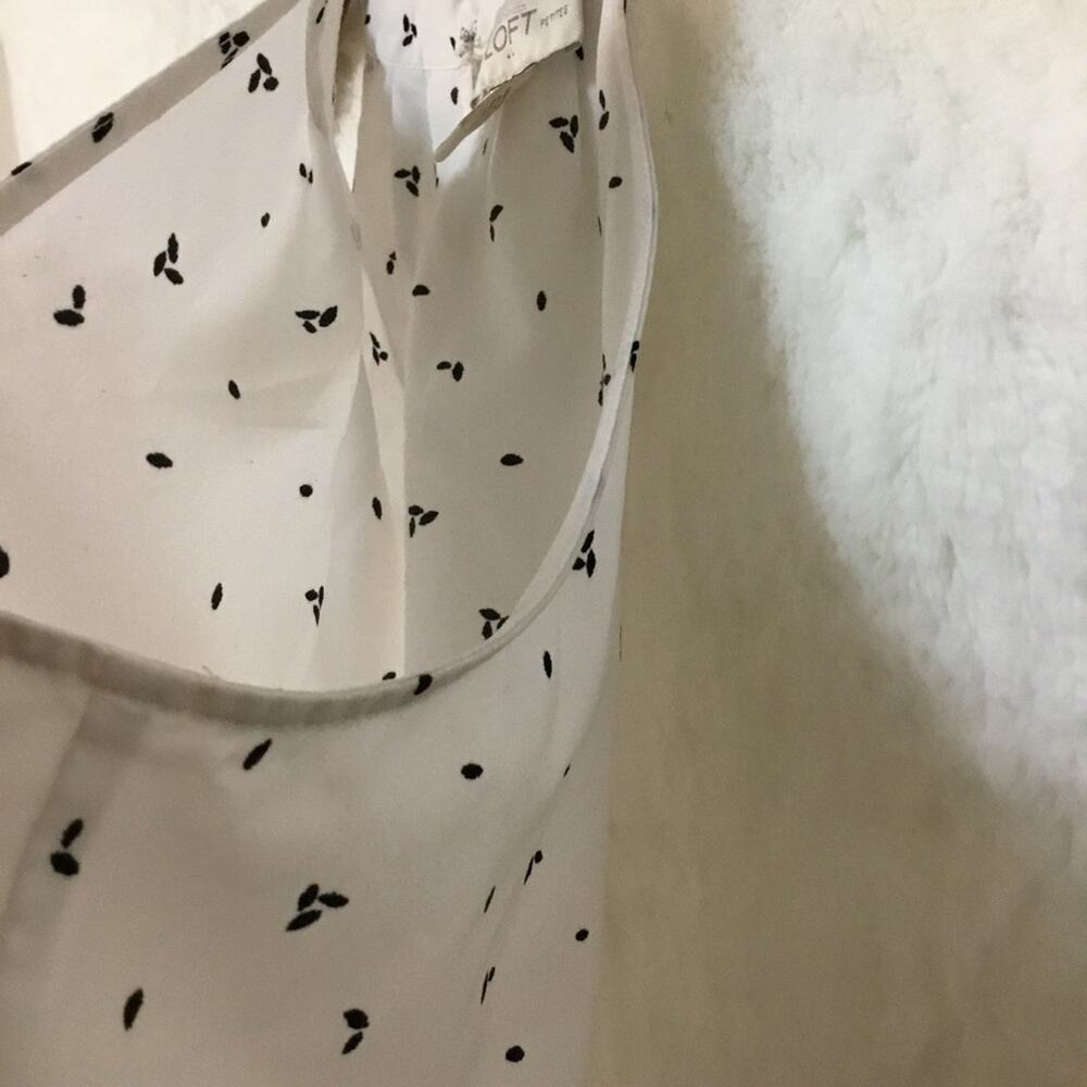 Loft White With Black Patterned Halter Top - image 5